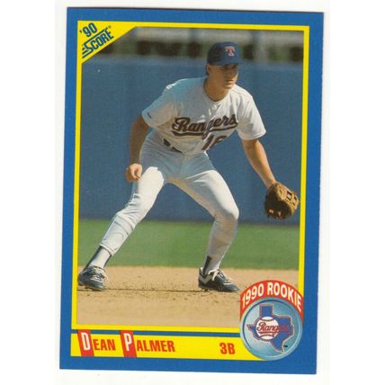 1990 Score Dean Palmer rookie RC baseball card #594 – Rangers