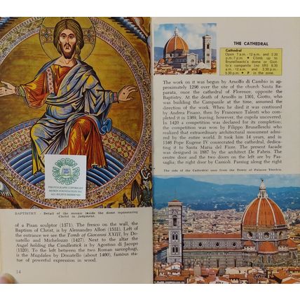 LOT of 5 VINTAGE FLORENCE ITALY ILLUSTRATED TRAVEL GUIDEBOOKS