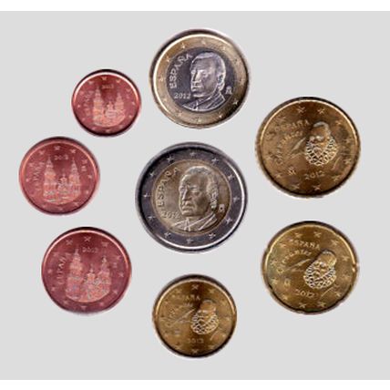Spain 2012 - Set of 8 Euro Coins (UNC)