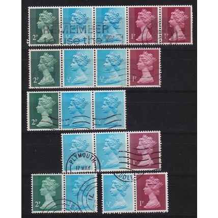 ENGLAND GREAT BRITAIN [Zdr] Lot ( O/used ) [10] Machin se-tenant 5x..2x
