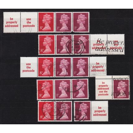 ENGLAND GREAT BRITAIN [Zdr] Lot ( O/used ) [13] Machin se-tenant 5x..2x