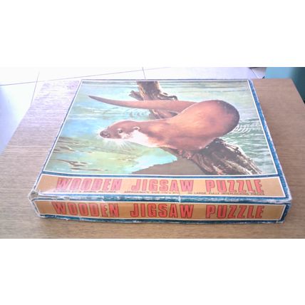 OTTER Wooden Jigsaw Puzzle (30 Large Pieces) Castile Games VINTAGE