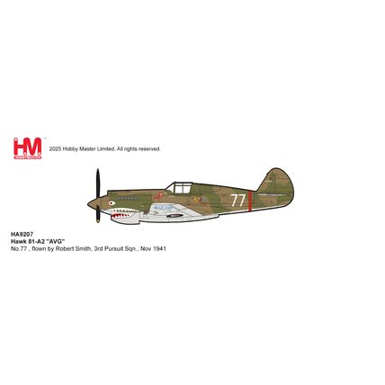 CURTISS-WRIGHT HAWK 81-A2 "AVG" NO.77 - HOBBY MASTER HA9207 1/48 - PRE ORDER