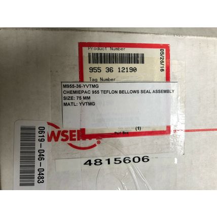 FLOWSERVE 955-36-12190 TEFLON BELLOWS SEAL ASSEMBLY,0942 3630 0-1,HT#38275,SK