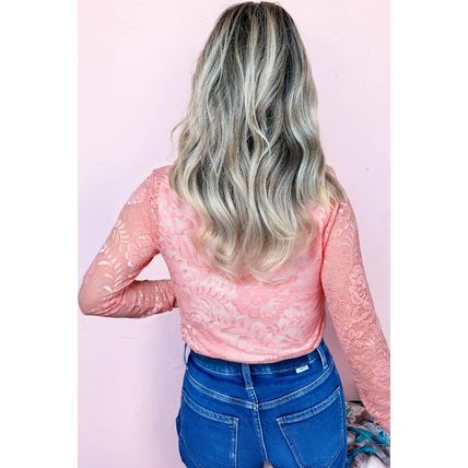 Blossom Floral Lace Sheer Long Sleeve Top