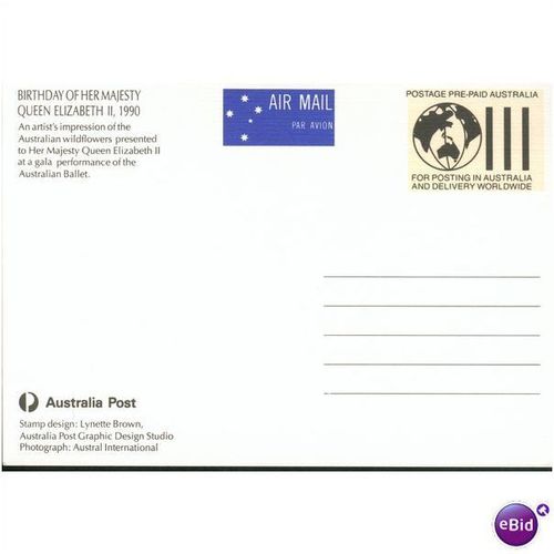 Australia FDI Postcard 1990 - Queen Elizabeth 64th