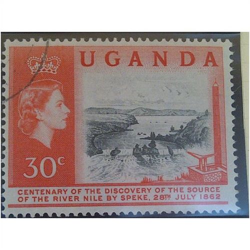 Uganda QEII 1962 Centenary Speke's Discovery 30c Black & Red Used SG 95