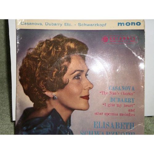 ELIZABETH SCHWARZKOPF sings Operetta- Columbia MONO 7" EP - CASANOVA-NEAR MINT