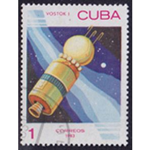 Cuba 1983 Space Satellite 1c Used Stamp