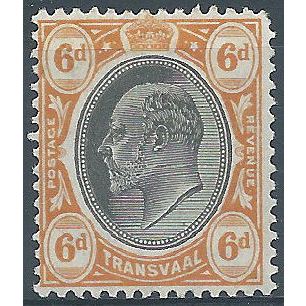 Transvaal 1905 SG266 6d Black & Orange Mounted Mint .. ..