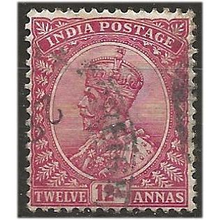 India 1912 SG183 12a Carmine-Lake Fine Used . .. .