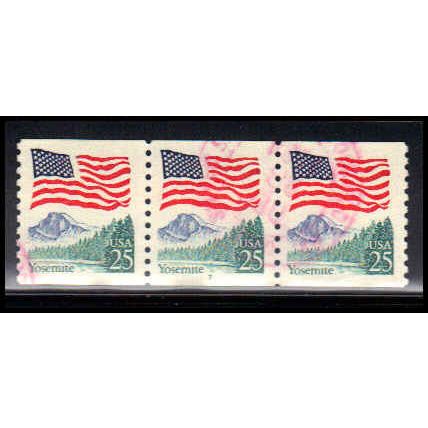 Used 2280v 25c U.S. Flag Very Fine PNC 7/3 PA2858