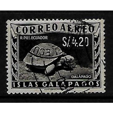 GALAPAGOS ISLANDS 1957 4s.20 BLACK GIANT TORTOISE SG 6 FINE USED