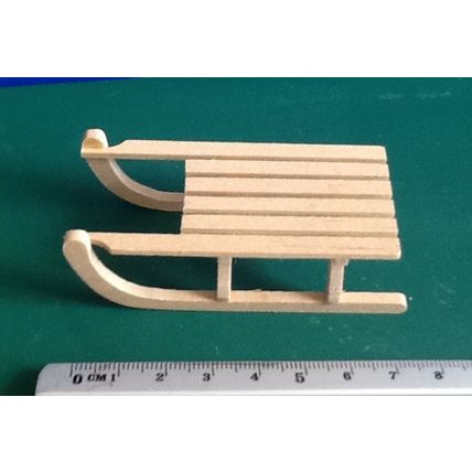 Traditional Wooden Sledge 1:12th scale miniature