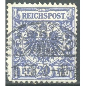 Germany 1889 - SG49 - 20pf blue - Arms - used 3