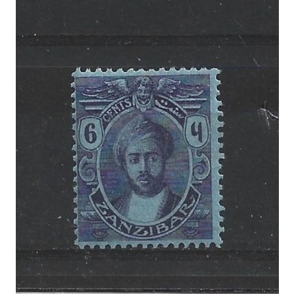 Zanzibar.SG281 6c Purple/Blue.Mounted Mint.Jul24