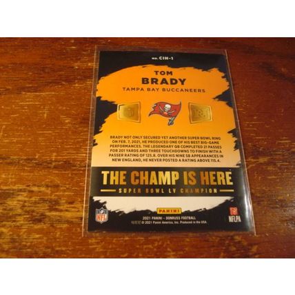 2021 Panini Donruss, The Champ Is Here, Insert, TOM BRADY, Buccaneers