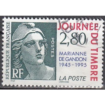 France 1995 Michel 3076C O Cote (2008) 2.50 € Journée du timbre Marianne Gandon