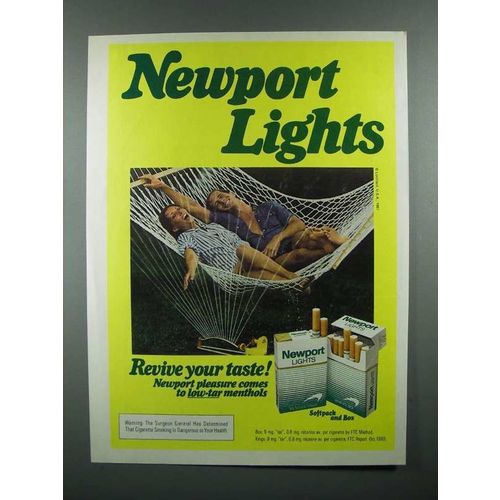 1981 Newport Lights Cigarette Ad - Revive Your Taste