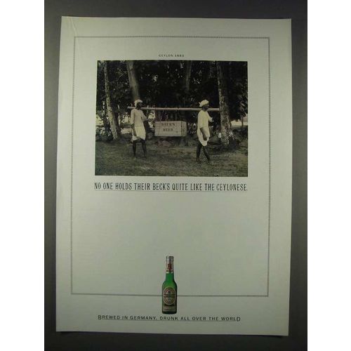 1987 Beck's Beer Ad - No One Holds Like Ceylonese