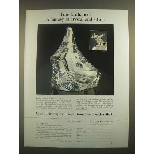 1988 The Franklin Mint Ad - Crystal Fantasy by James Carpenter