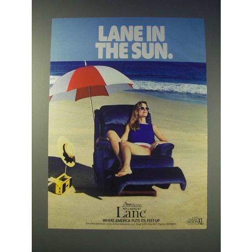 1989 Lane Action Recliner Ad - Lane in the sun