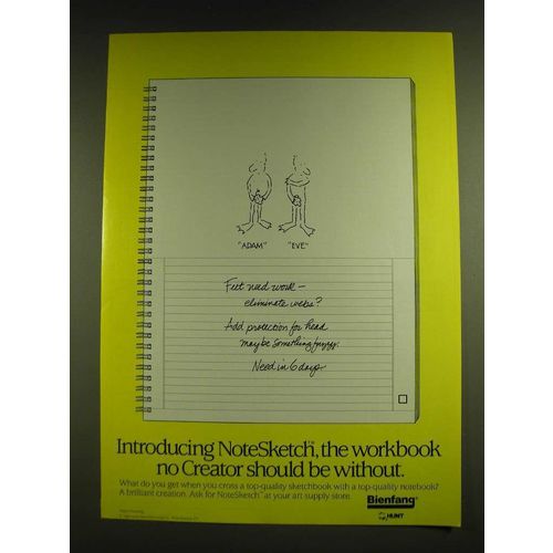 1990 Bienfang Notesketch Workbook Ad