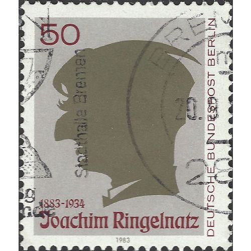 BERLIN, Joachim Ringelnatz, 1883-1934, grey 1983, 50pf, #2