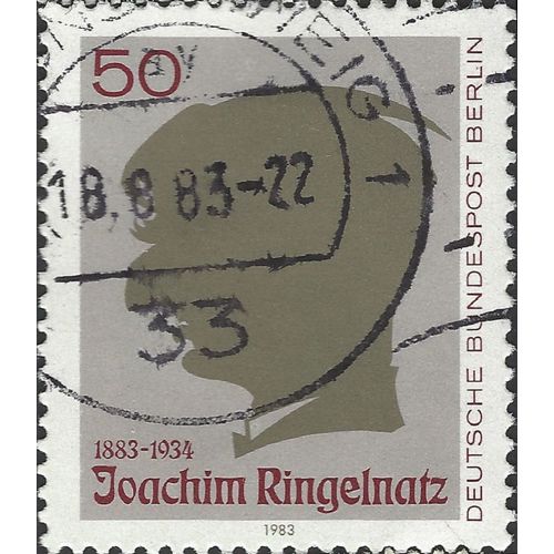 BERLIN, Joachim Ringelnatz (1883-1934), grey 1983, 50pf, #2