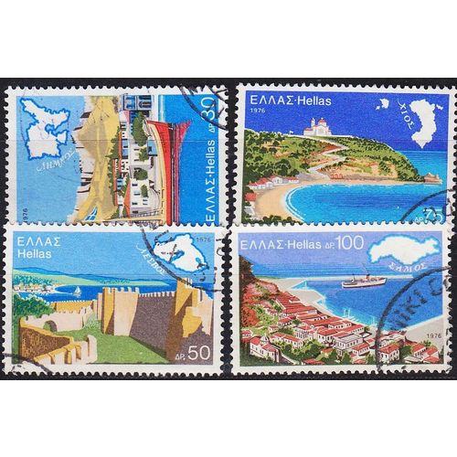 GRIECHENLAND GREECE [1976] MiNr 1246-49 ( O/used ) Landschaft sehr schön
