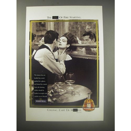 1990 Martell Cognac Ad - The art of fire starting