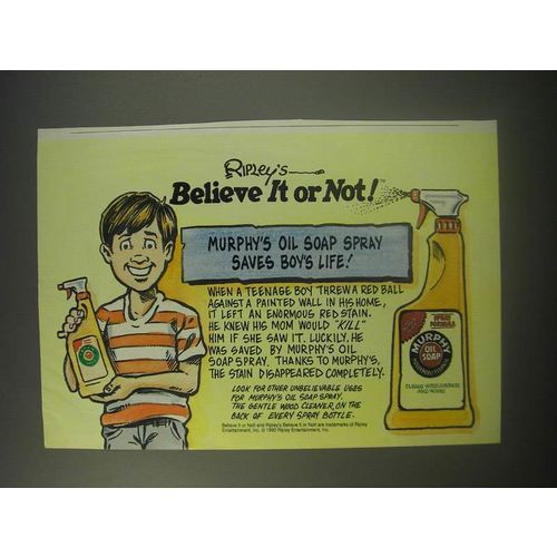 1990 Murphy Oil Soap Ad - Ripley's Believe it or Not