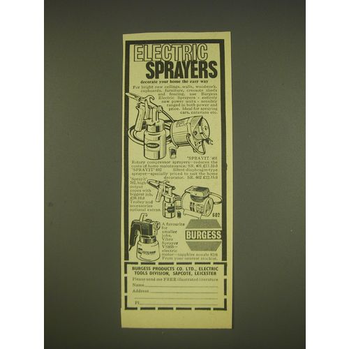 1963 Burgess Sprayit 401, Sprayit 602 snd Vibro Sprayer VS855 Advertisement