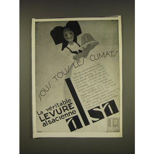 1932 Alsa Baking Powder Ad - in French - Sous Tous Les Climats