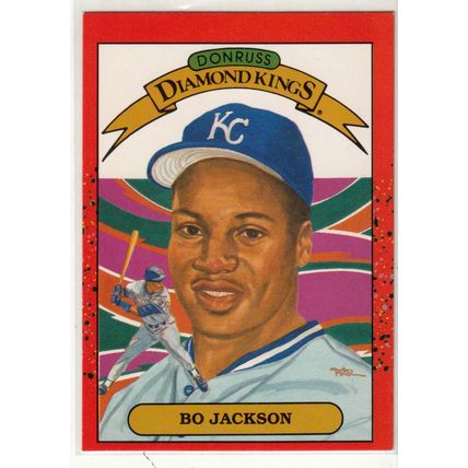 1990 Donruss baseball Bo Jackson card 1- NM - Royals Diamond King