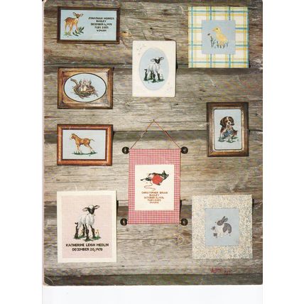 1979 COUNTRY CRADLE An Album of Baby Animals Book 2 Counted Cross Stitch
