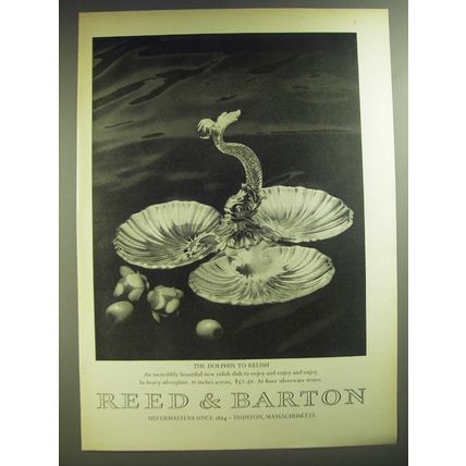 1974 Reed & Barton Relish Dish Advertisement - The Dolphin to Relish