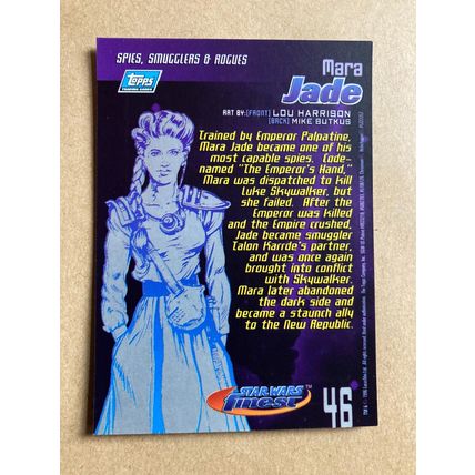 Star Wars Finest Base trading Card # 46 Mara Jade (A) 1996 Topps