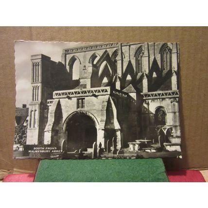 SOUTH FRONT, MALMESBURY ABBEY, WILTSHIRE unused vintage postcard RP =