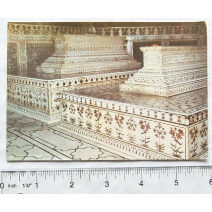 vintage postcard Taj Agra Interior View