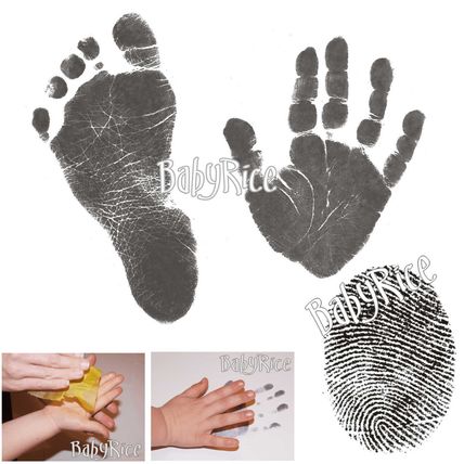 Baby Hand and Footprint Kit Silver Frame Christening Shower Gift Present Options