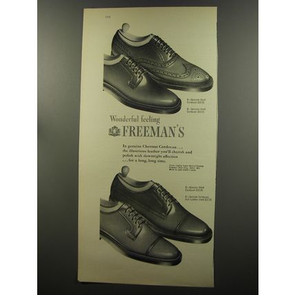1953 Freeman's Shoes Ad - Wonderful feeling Freeman's