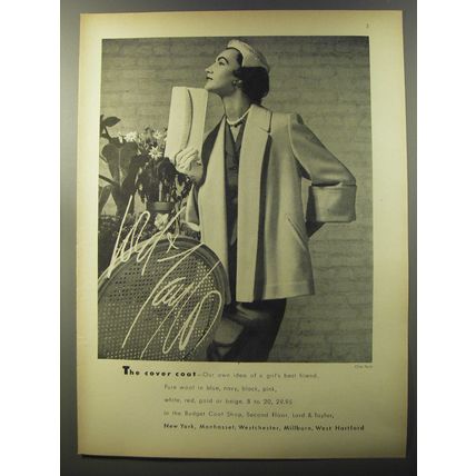 1953 Lord & Taylor Coat Advertiement - Photo by Otto Fenn - The Cover Coat