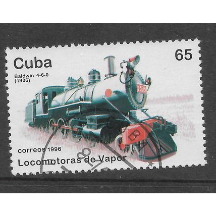 CUBA 1996 STEAM RAILWAY 1906 65c BALDWIN LOCOMOTIVE NO1535 SG4098 FINE USED#3