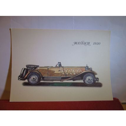 1930 MAYBACH veteran car Hungarian vintage unused postcard #