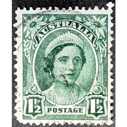 STAMP Australia SG204 1942 1 1/2d Queen Elizabeth II Used