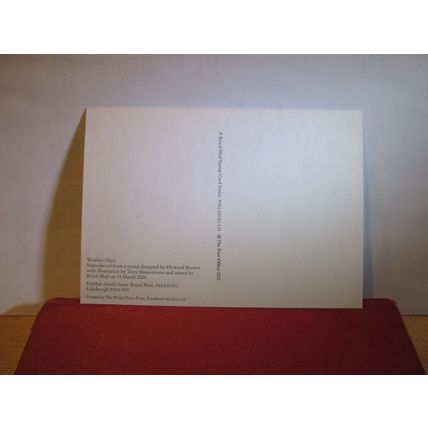 WEATHER 27p stamp.. issued 2001 by Post office/Royal Mail unused postcard =