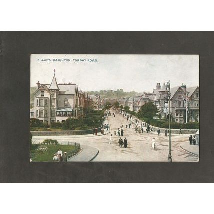 Postcard Devon Paignton Torbay Road 1915