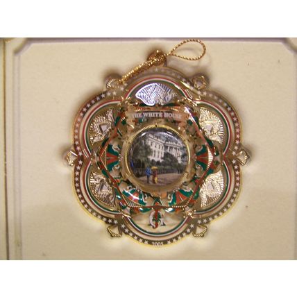 CHRISTMAS 2005 WHITE HOUSE HISTORICAL ASSOCIATION GARFIELD GOLD PLATE ORNAMENT