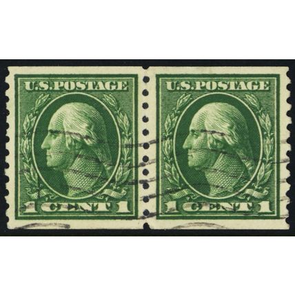 443, Used XF 1¢ Coil Pair - Well Centered - PSE Graded 90 - Stuart Katz